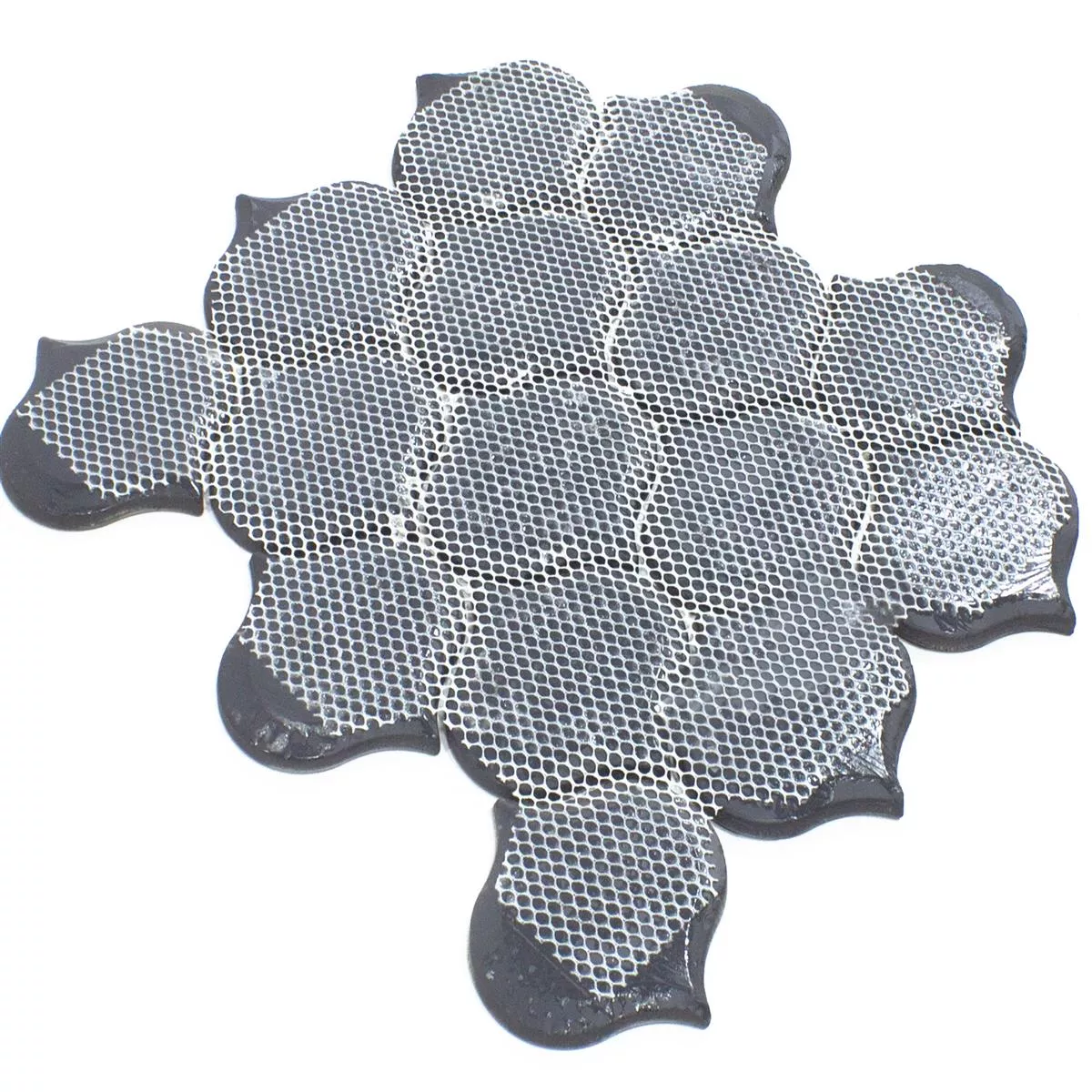 Glass Mosaic Tiles Andalucia Arabesque Grey