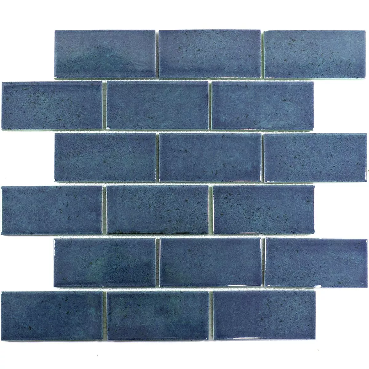 Ceramic Mosaic Tiles Eldertown Brick Dark Blue