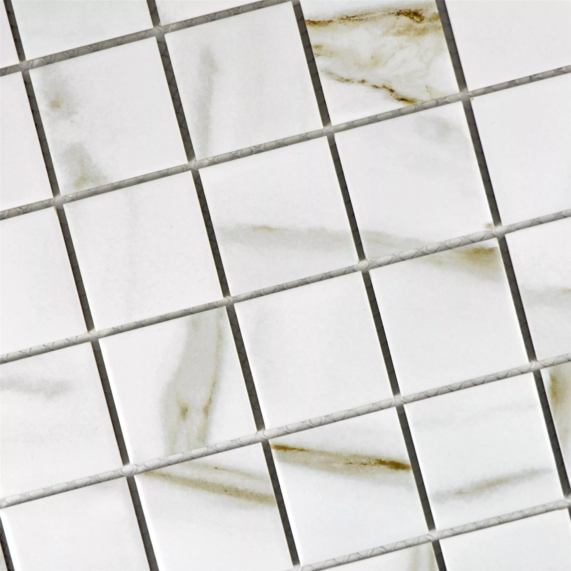 Sample Ceramic Mosaic Tiles Zorro Calacatta Square 