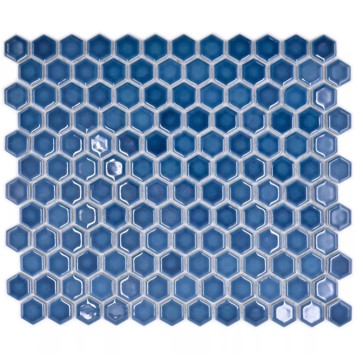 Ceramic Mosaic Salomon Hexagon Blue Green H23