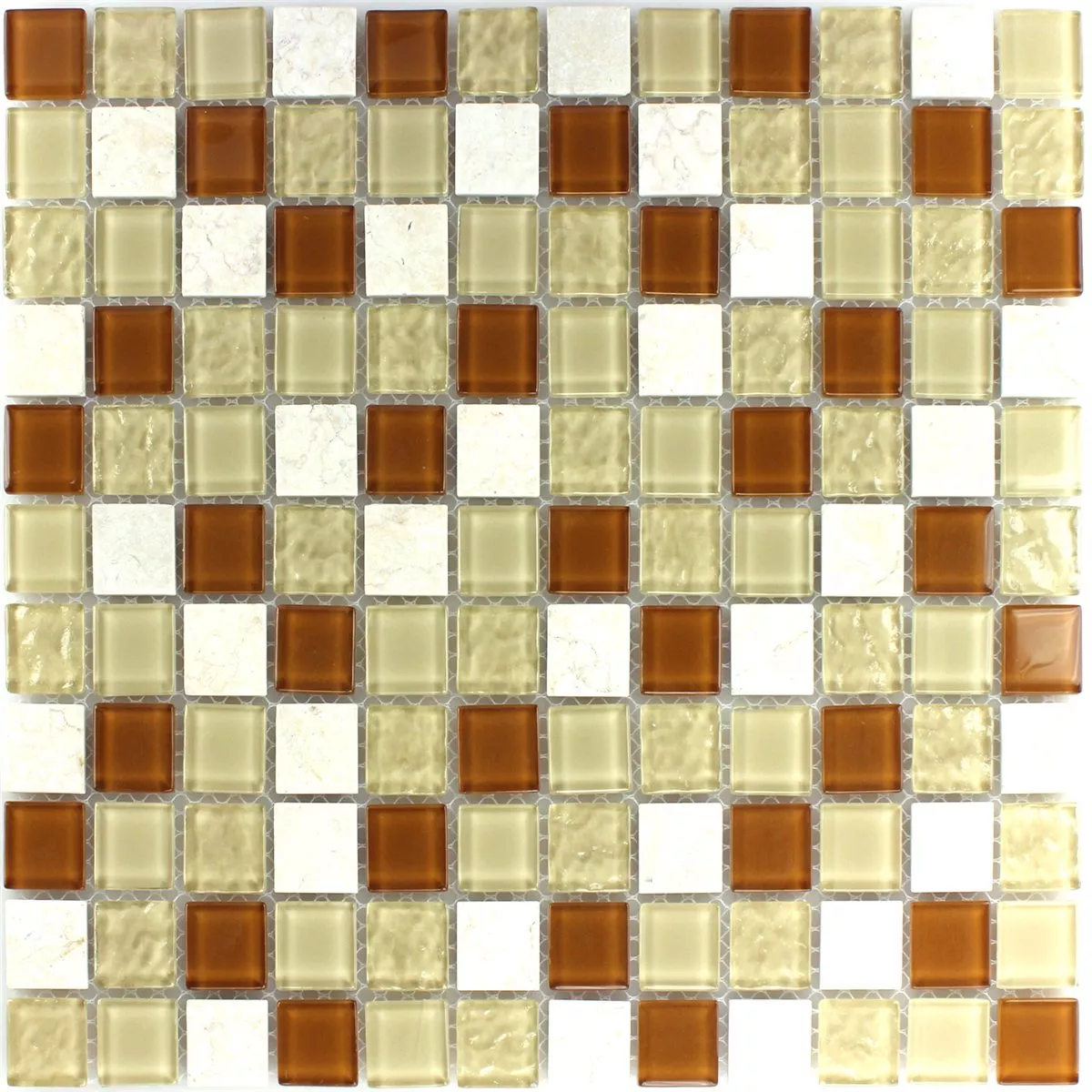 Sample Mosaic Tiles Glass Marble Beige 