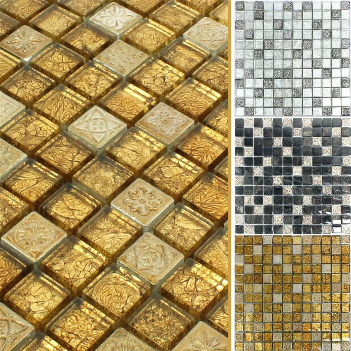 Sample Mosaic Tiles Glass Natural Stone Coloniale