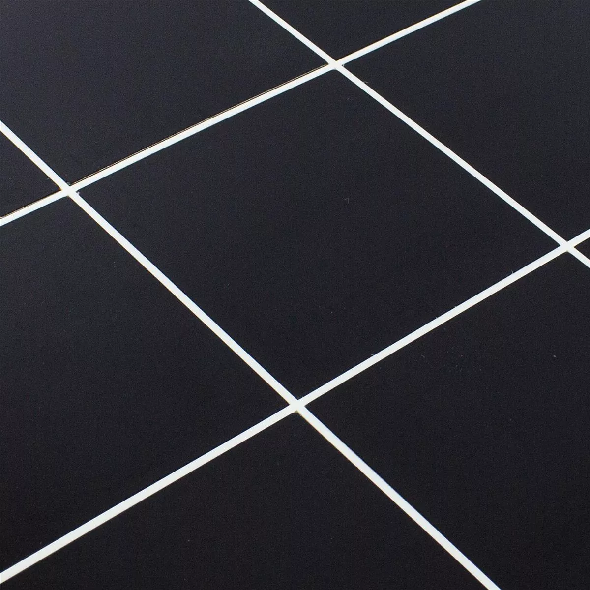 Aluminium Mosaic Tiles Lenora Self Adhesive Black