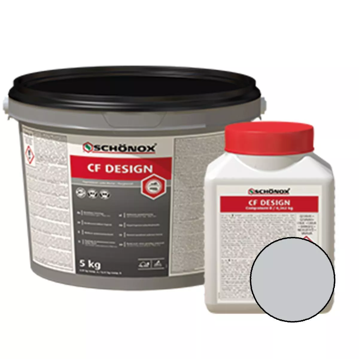 Joint mortar Schönox CF Design epoxy resin Colorfuge silver grey 2.5 kg