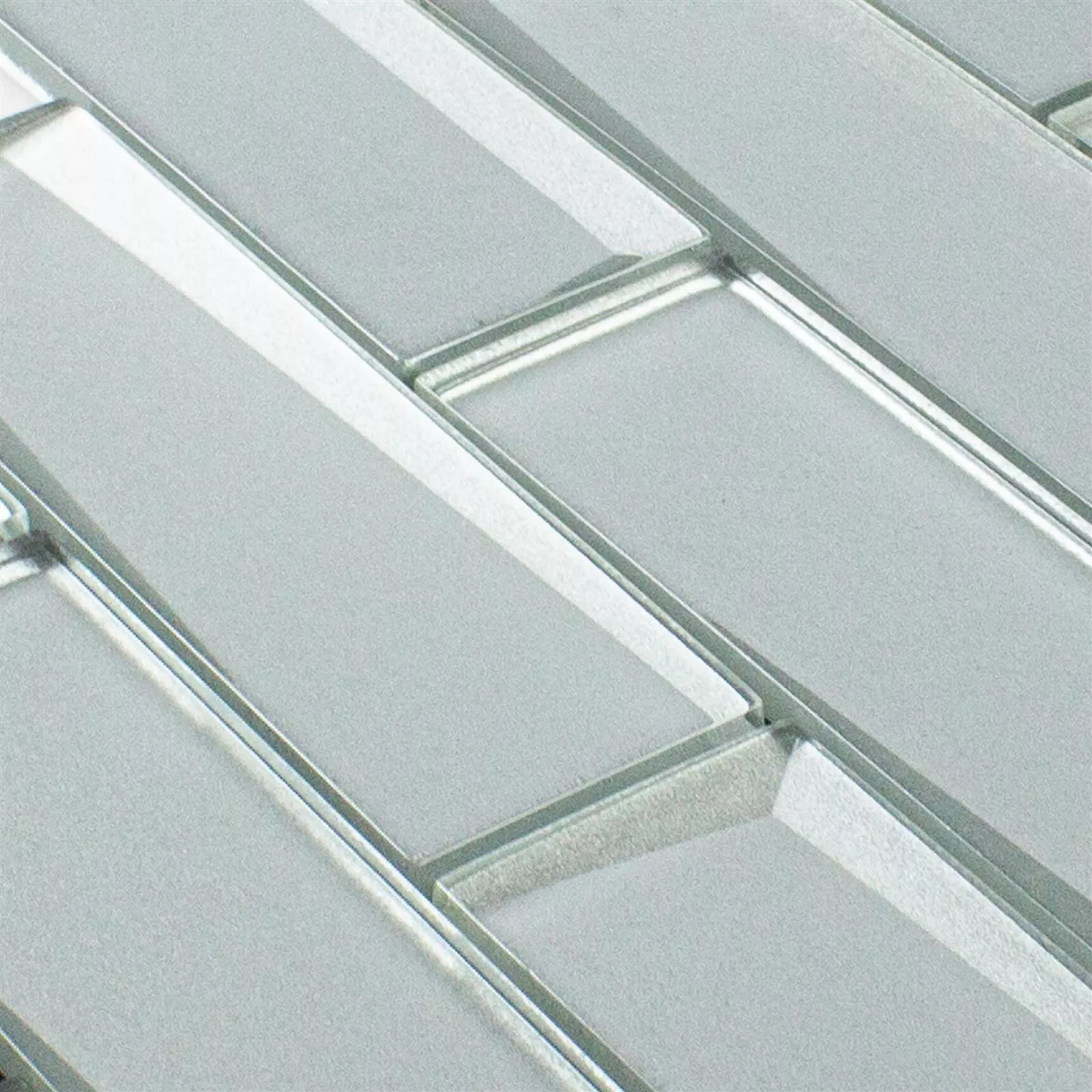 Glass Mosaic Tiles Delhi 3D Optic Silver