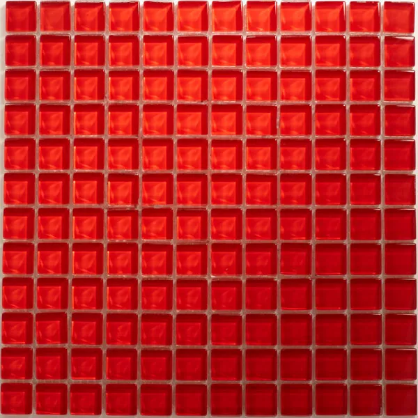 Mosaic Tiles Glass Uni 23x23x8mm Red