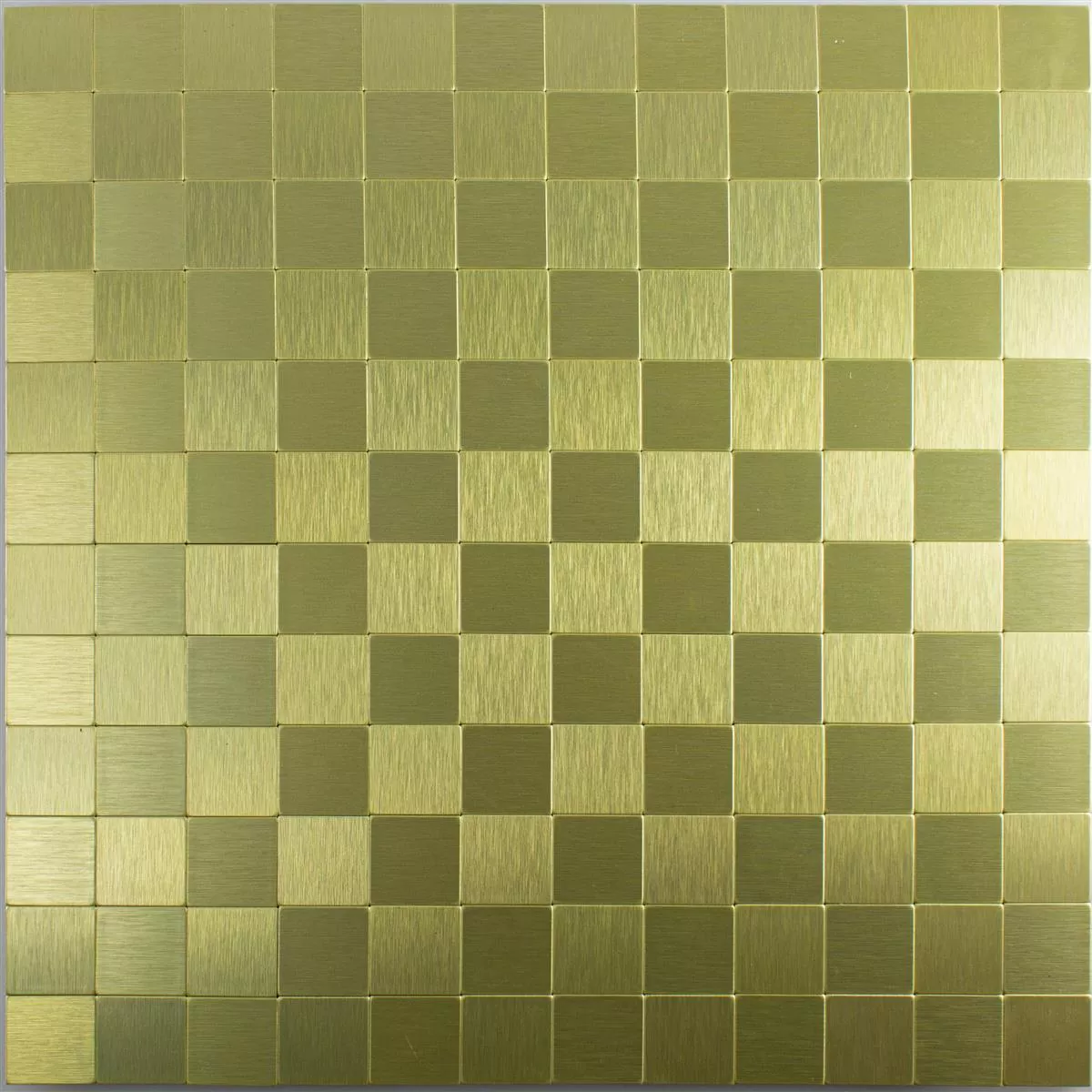 Mosaic Tiles Metal Self Adhesive Vryburg Gold Square 23