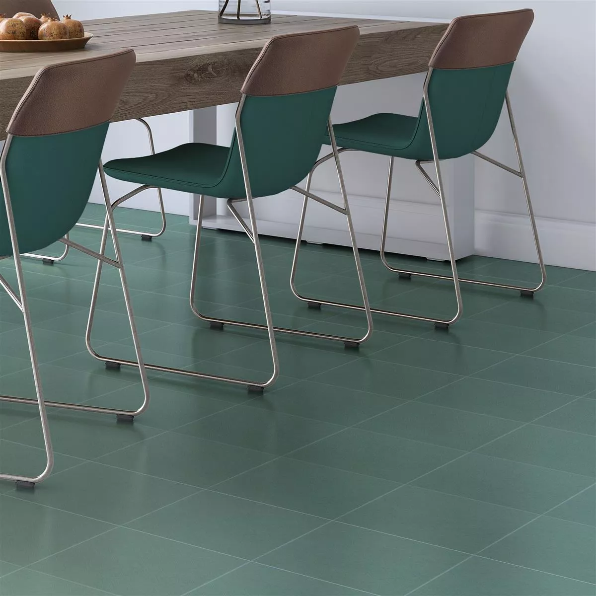 Floor Tiles Cement Optic Wildflower Green Basic Tile 18,5x18,5cm 