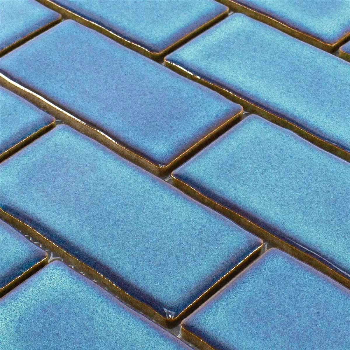 Ceramic Mosaic Tiles Florenz Hand Made Blue