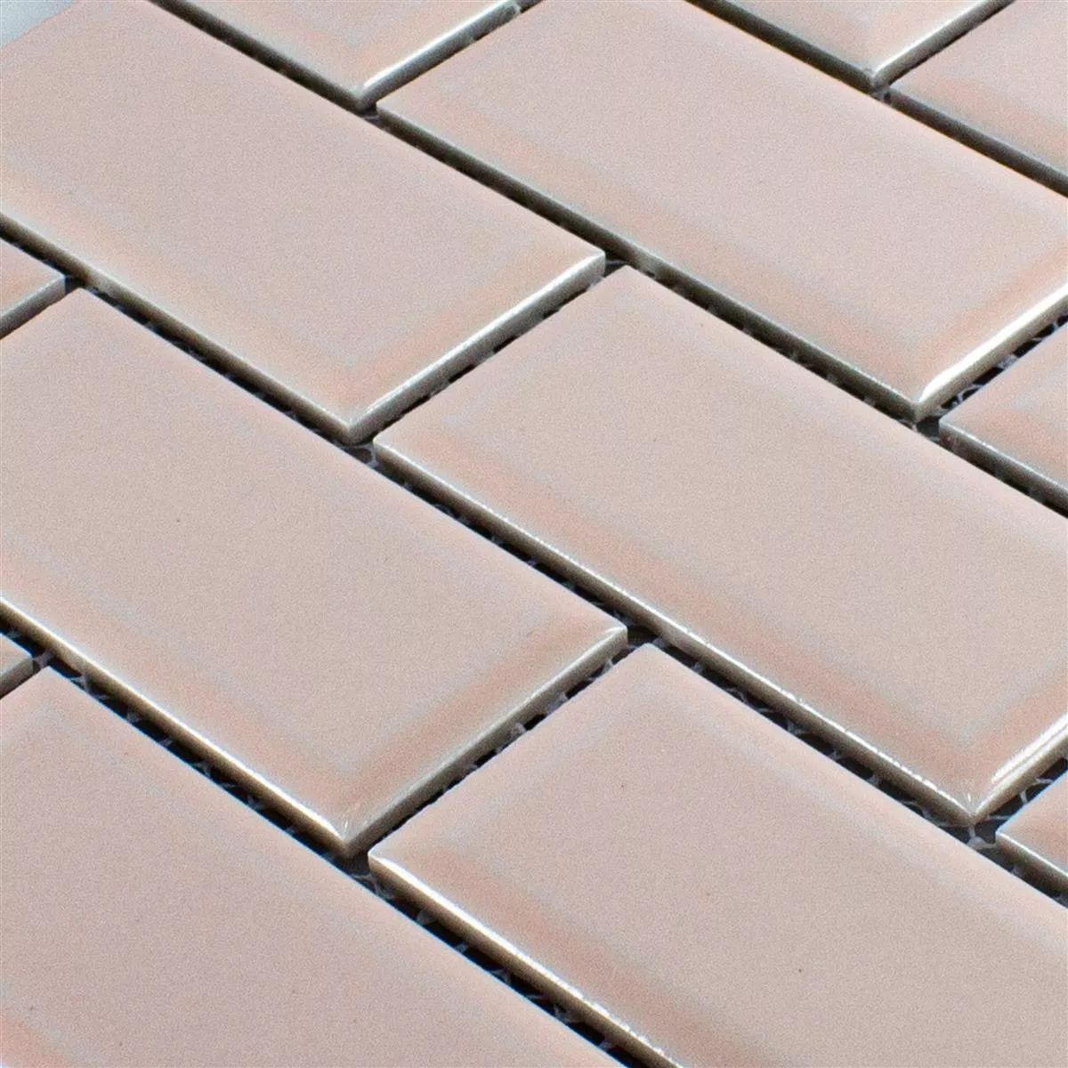 Ceramic Mosaic Tiles StPauls Metro Facet Pink