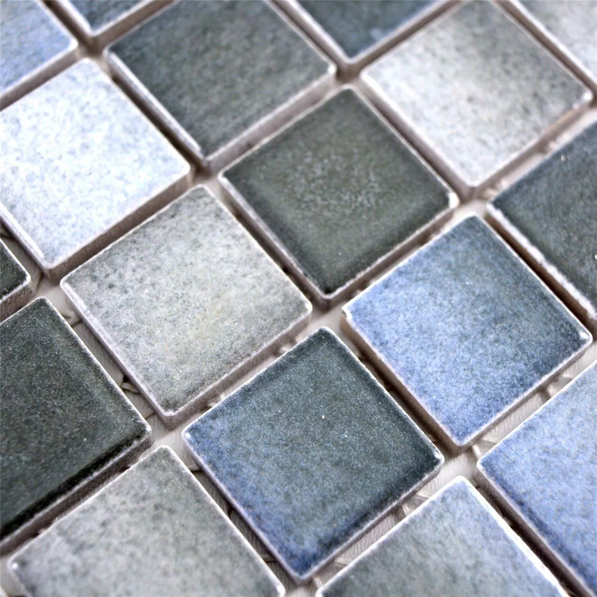 Sample Ceramic Mosaic Tiles Picasso Grey Blue