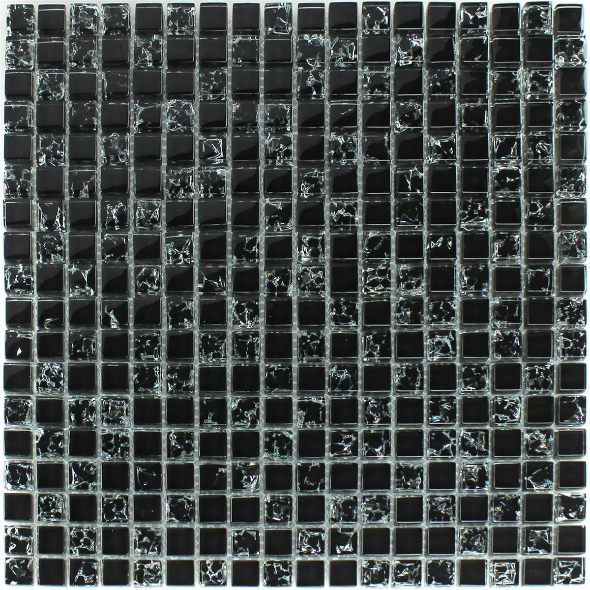 Mosaic Tiles Glass Tokio Effect Black