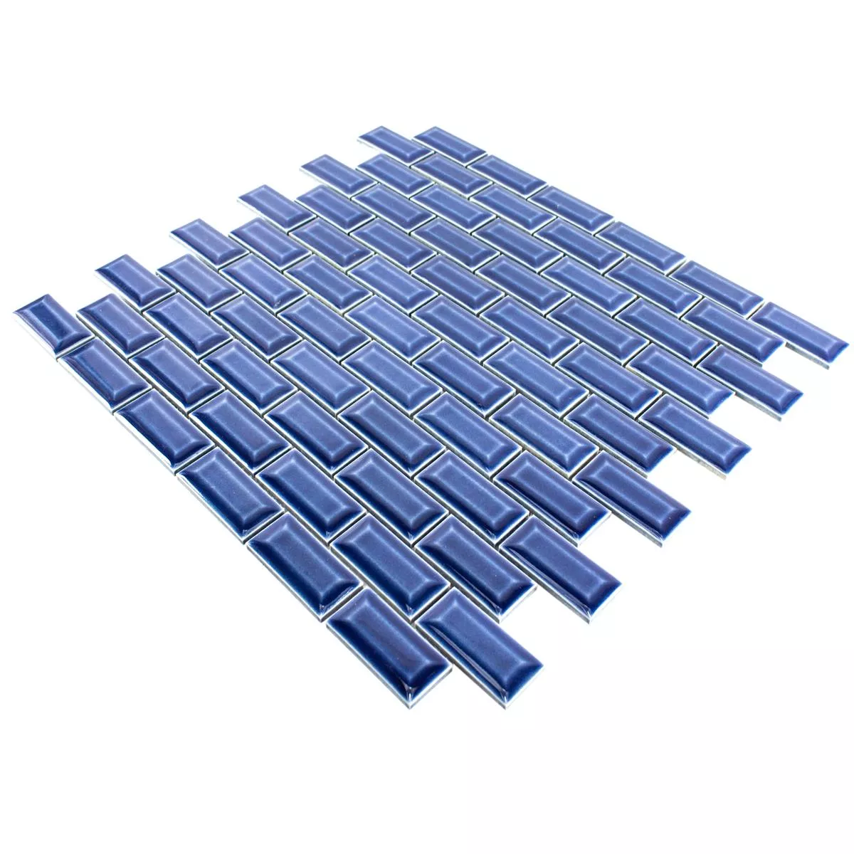 Sample Ceramic Mosaic Tiles Organica Metro Blue