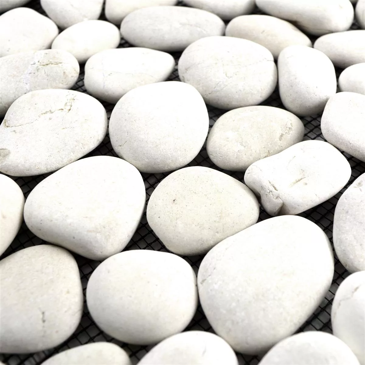Mosaic Tiles River Pebbles Natural Stone Doha White