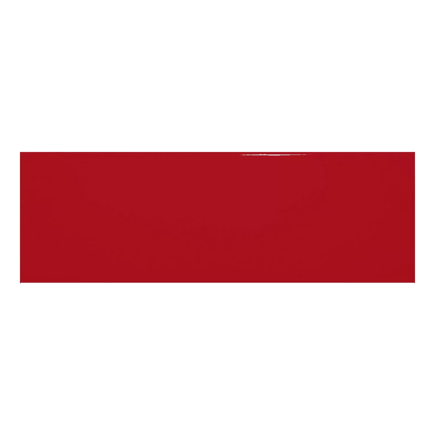 Metro tile Red Glossy 10x30 cm Without Facet Candy Fuego