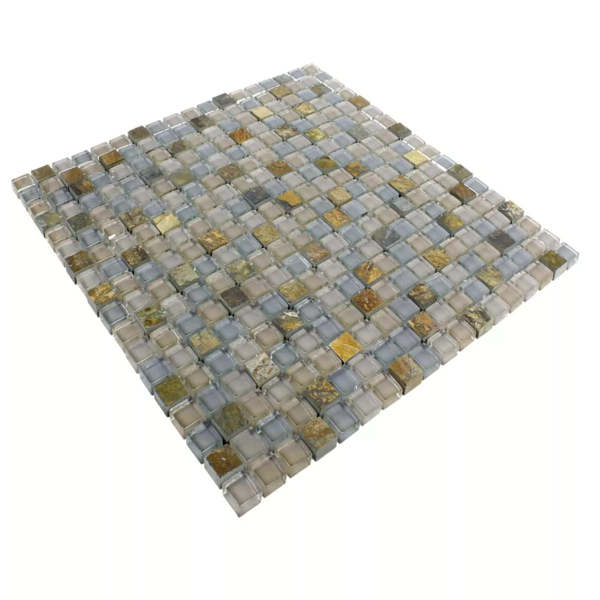 Mosaic Tiles Marble Java Glassmix Apollo Brown 15