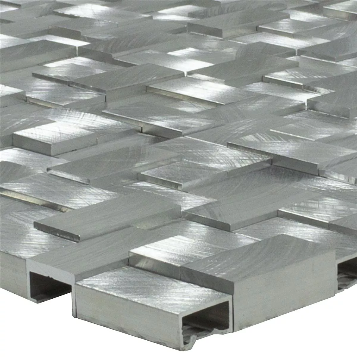 Aluminium Metal Mosaic Tiles Quantum Silver Aluminium Metal Mosaic Tiles Quantum Silver