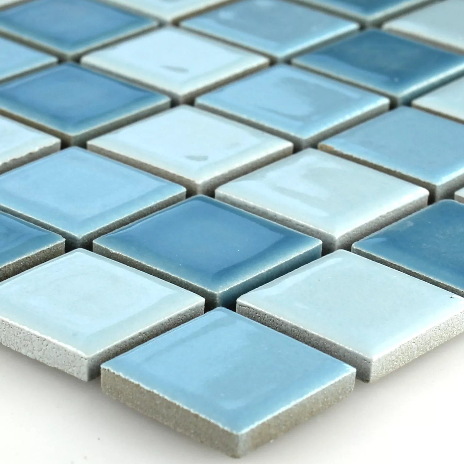 Mosaic Tiles Ceramic Blue Mix 25x25x5mm