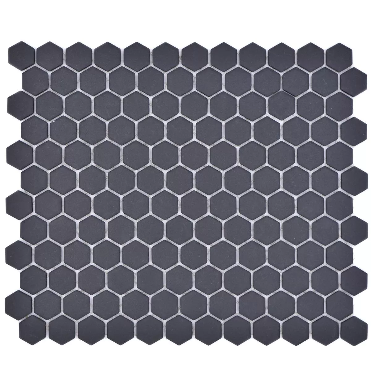 Ceramic Mosaic Bismarck R10B Hexagon Black H23