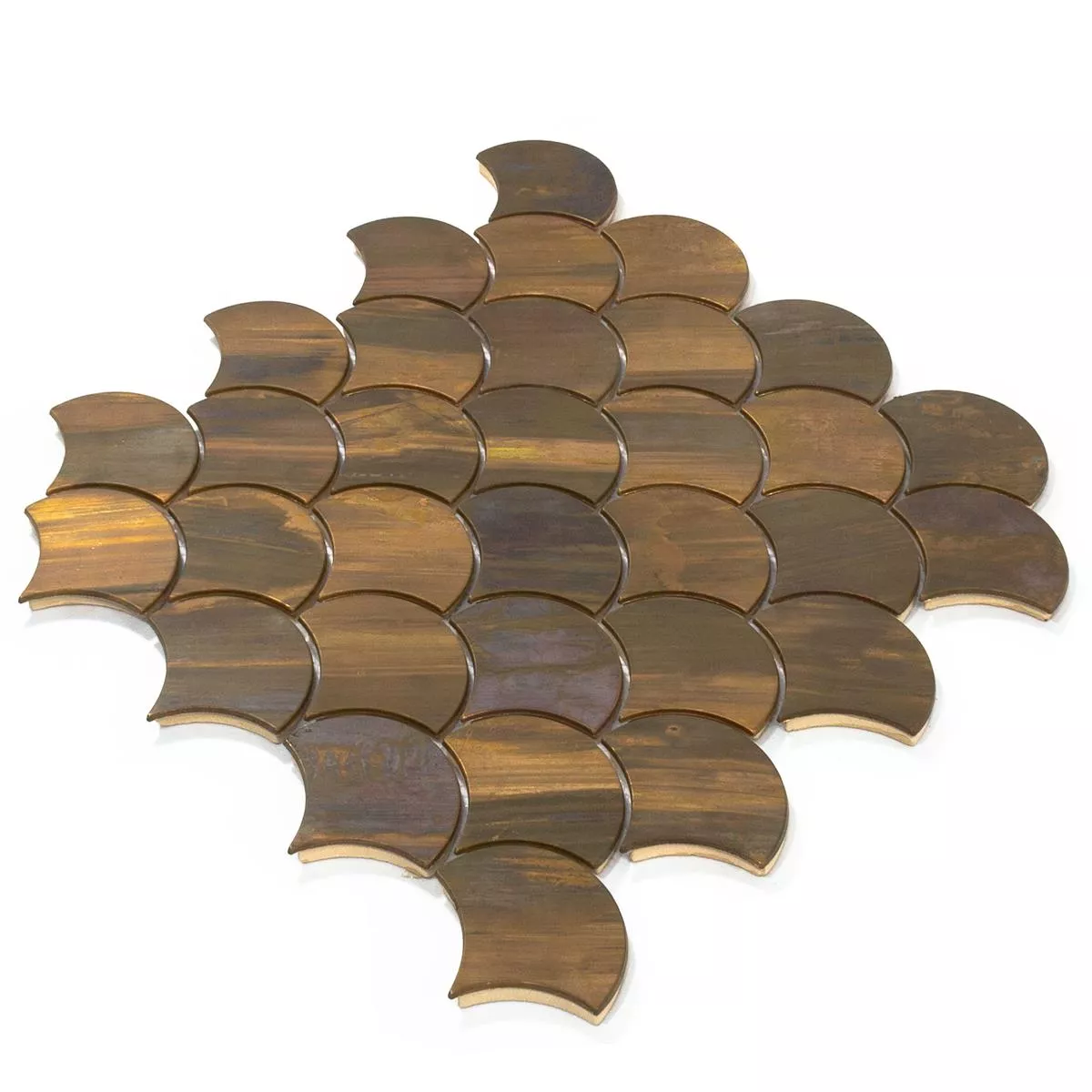 Metal Copper Mosaic Tiles Copperfield Fächer