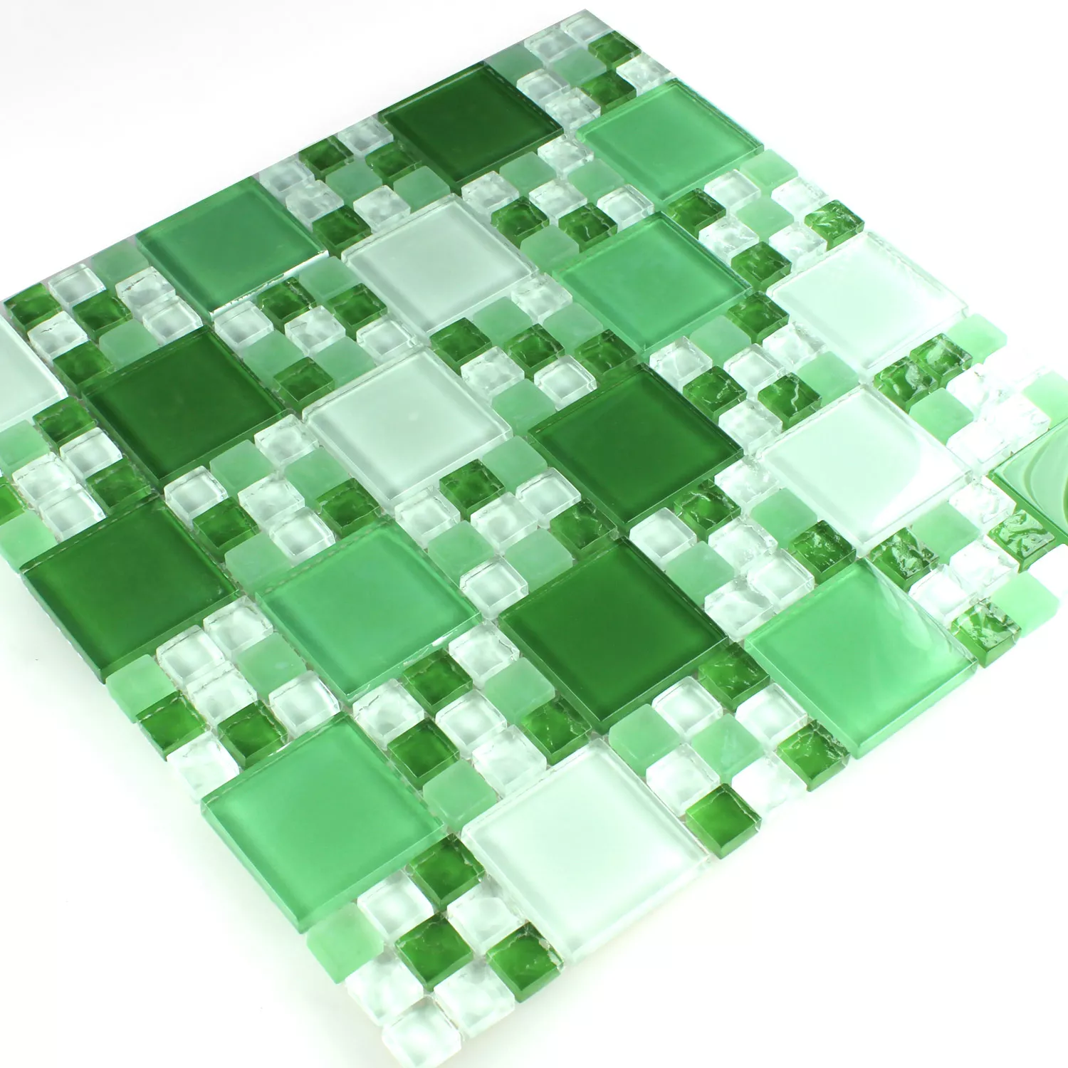 Mosaic Tiles Glass Green Mix