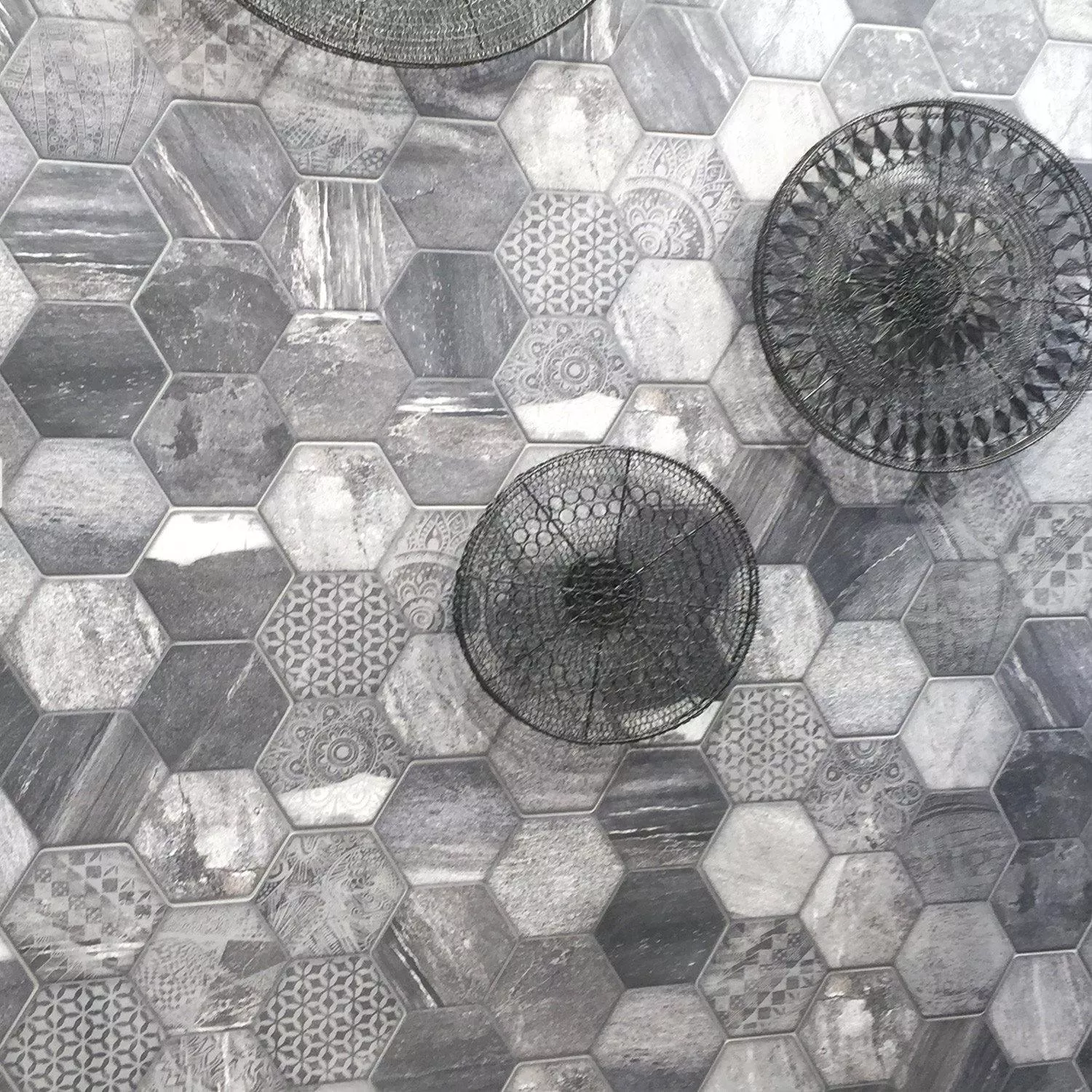 Hexagon Floor Tiles 45x45cm