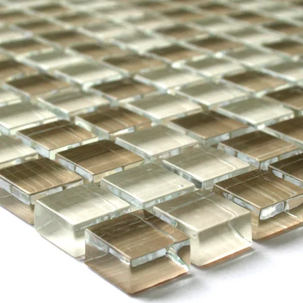 Sample Mosaic Tiles Glass Beige