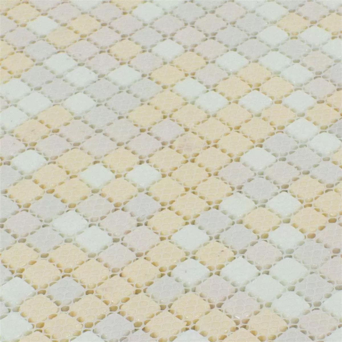 Sample Glass Mosaic Tiles Delight Creme Mix