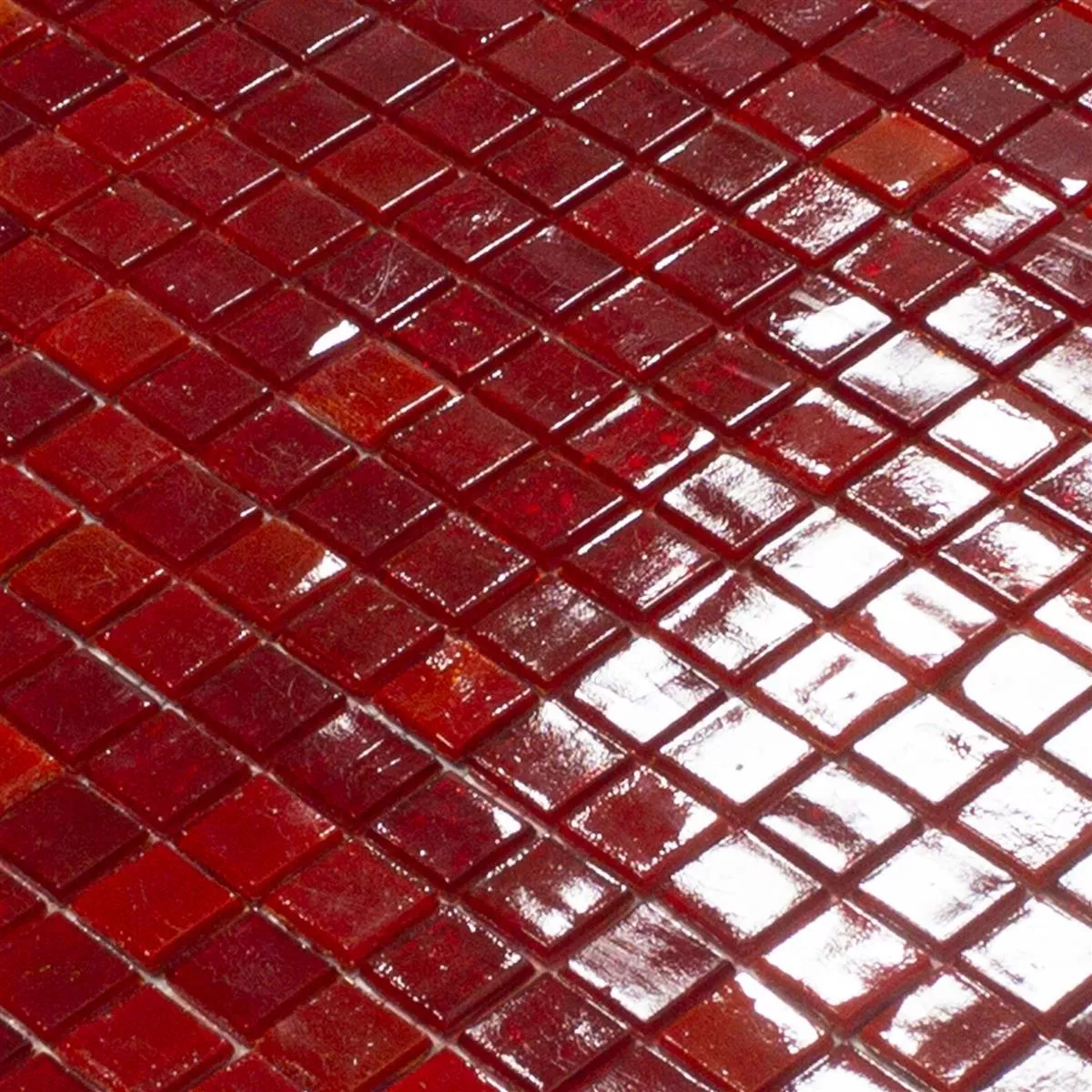 Sample Glass Mosaic Tiles Vera Red Mix