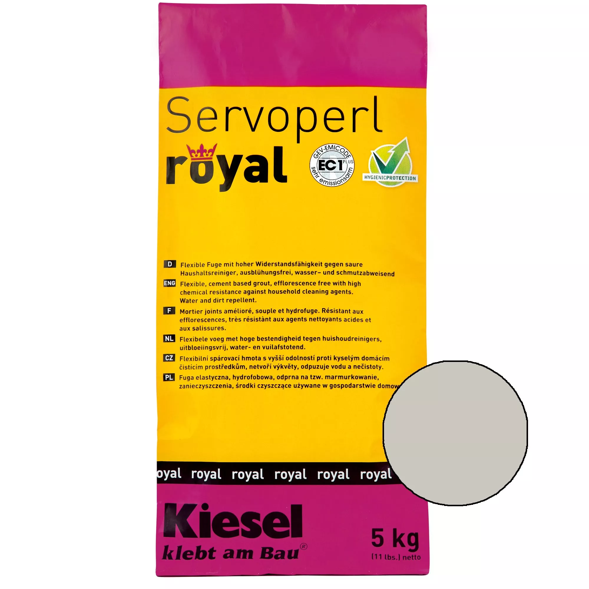 Kiesel Servoperl royal - Flexible, water- and dirt-repellent joint (5KG silver-grey)