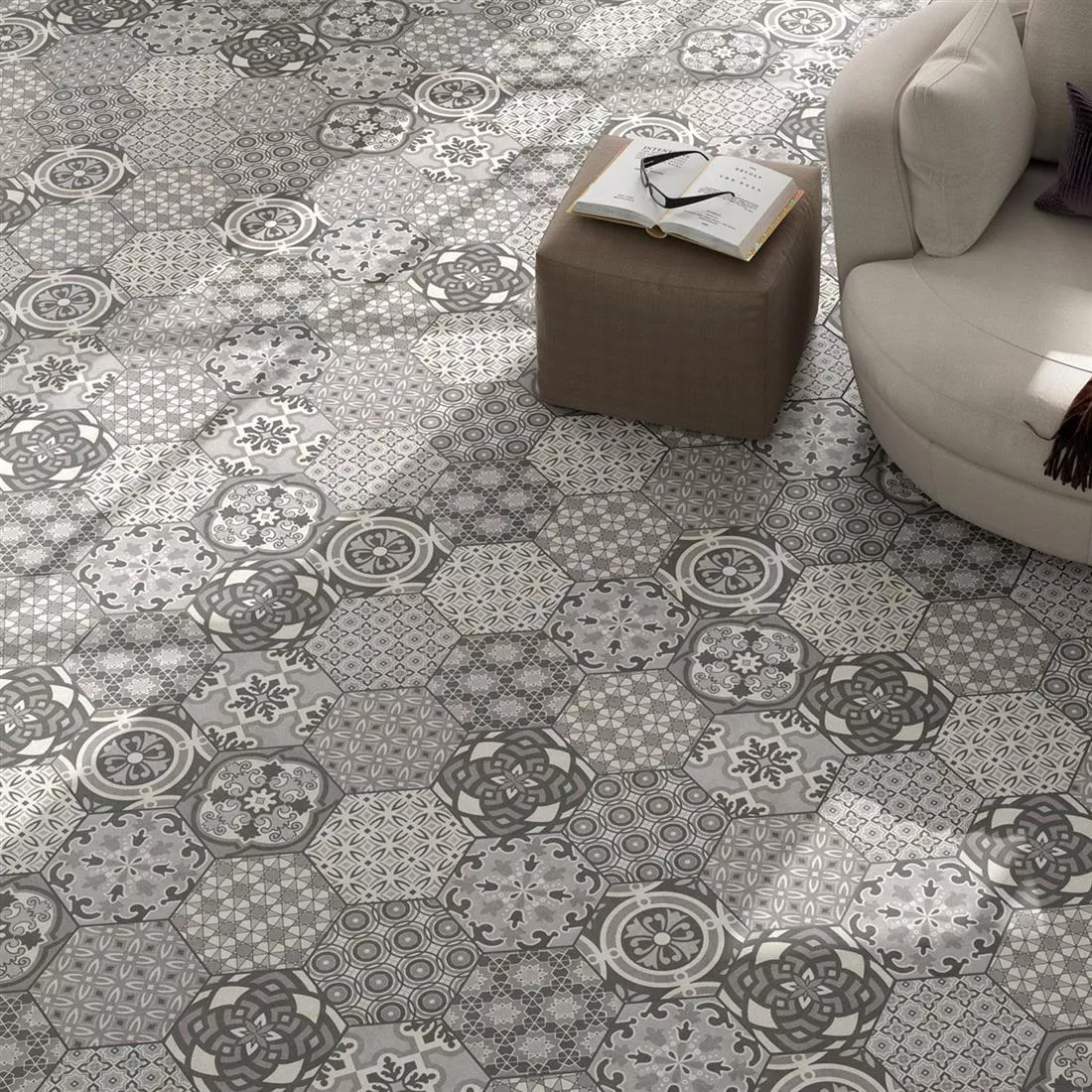 Sample Cement Tiles Optic Hexagon Floor Tiles Alicante