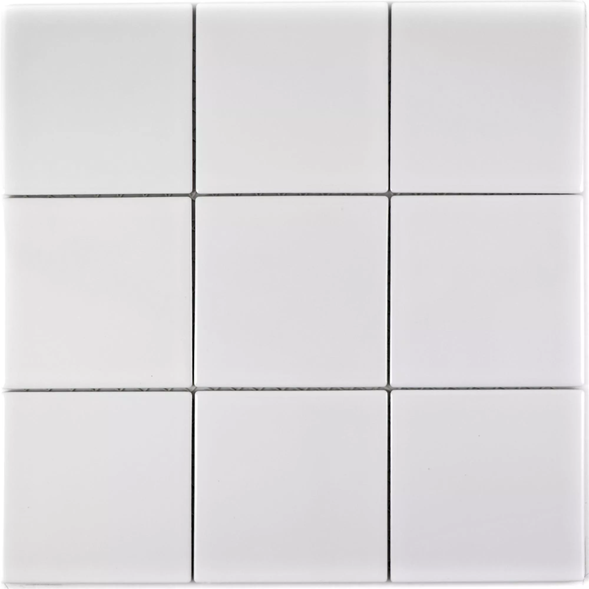 Ceramic Mosaic Tiles Adrian White Mat Square 98