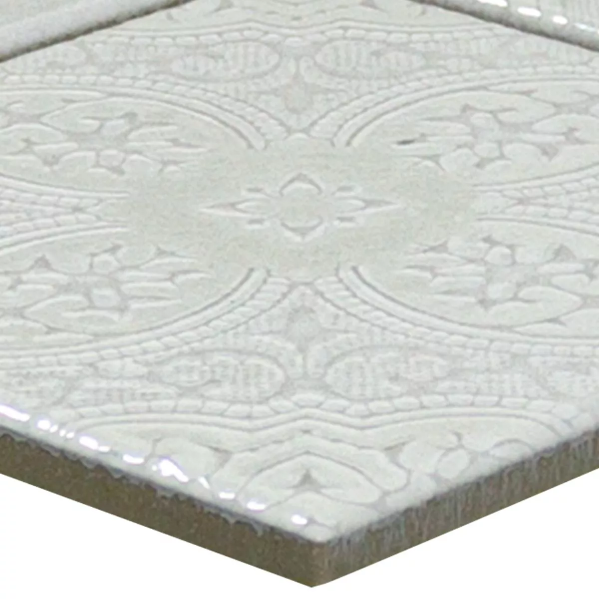 Sample Ceramic Mosaic Tiles Rivabella Relief Grey