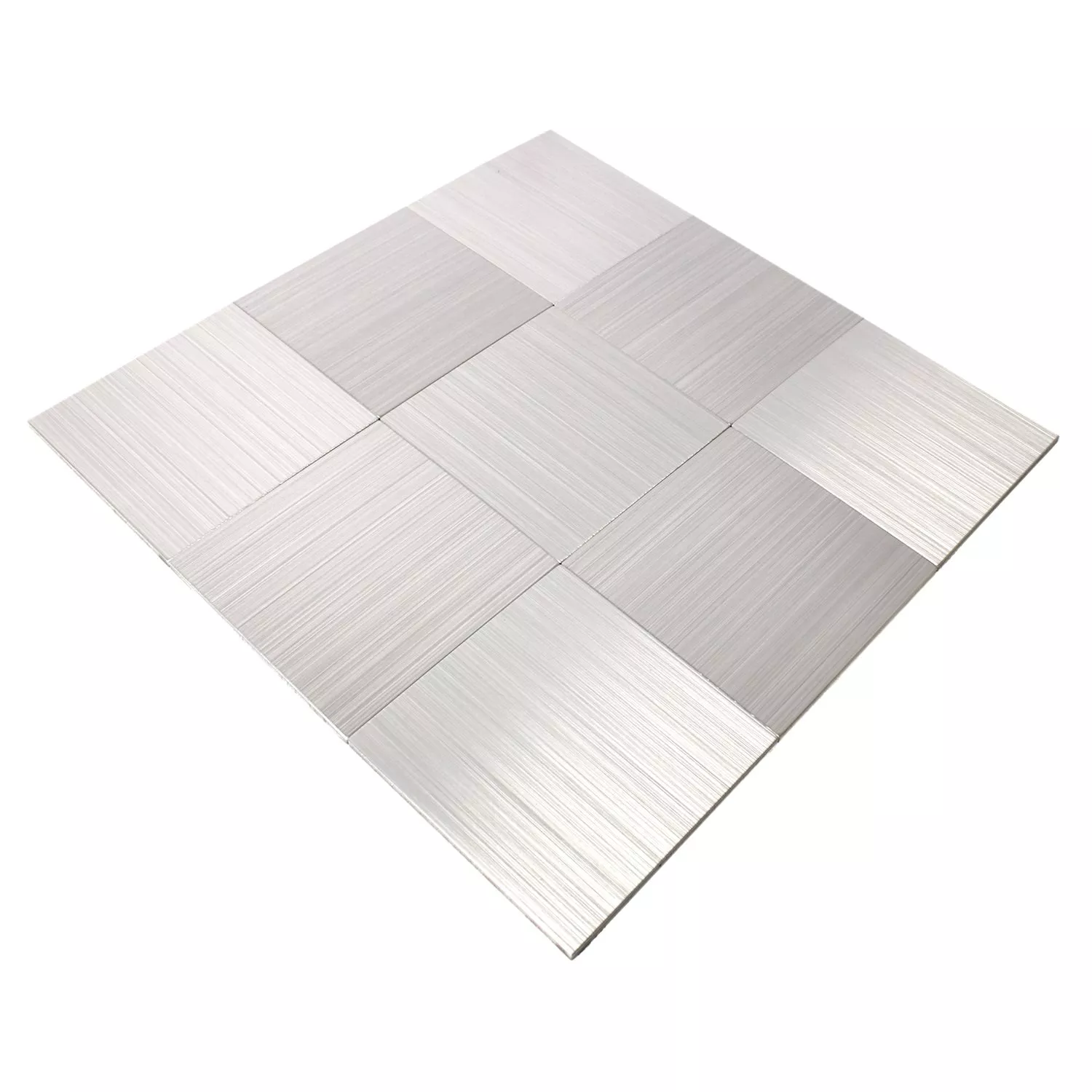 Sample Mosaic Tiles Metal Self Adhesive Mikros Silver Square 100