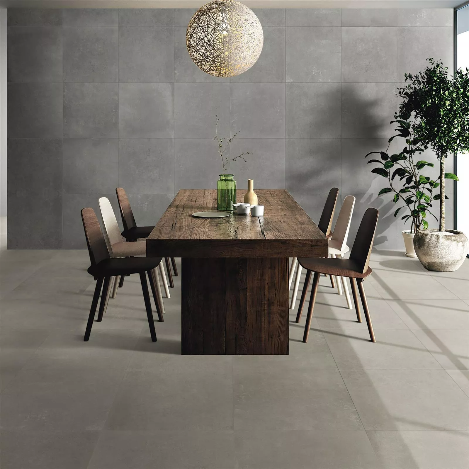 Floor Tiles Cement Optic Nepal Slim Beige 60x60cm