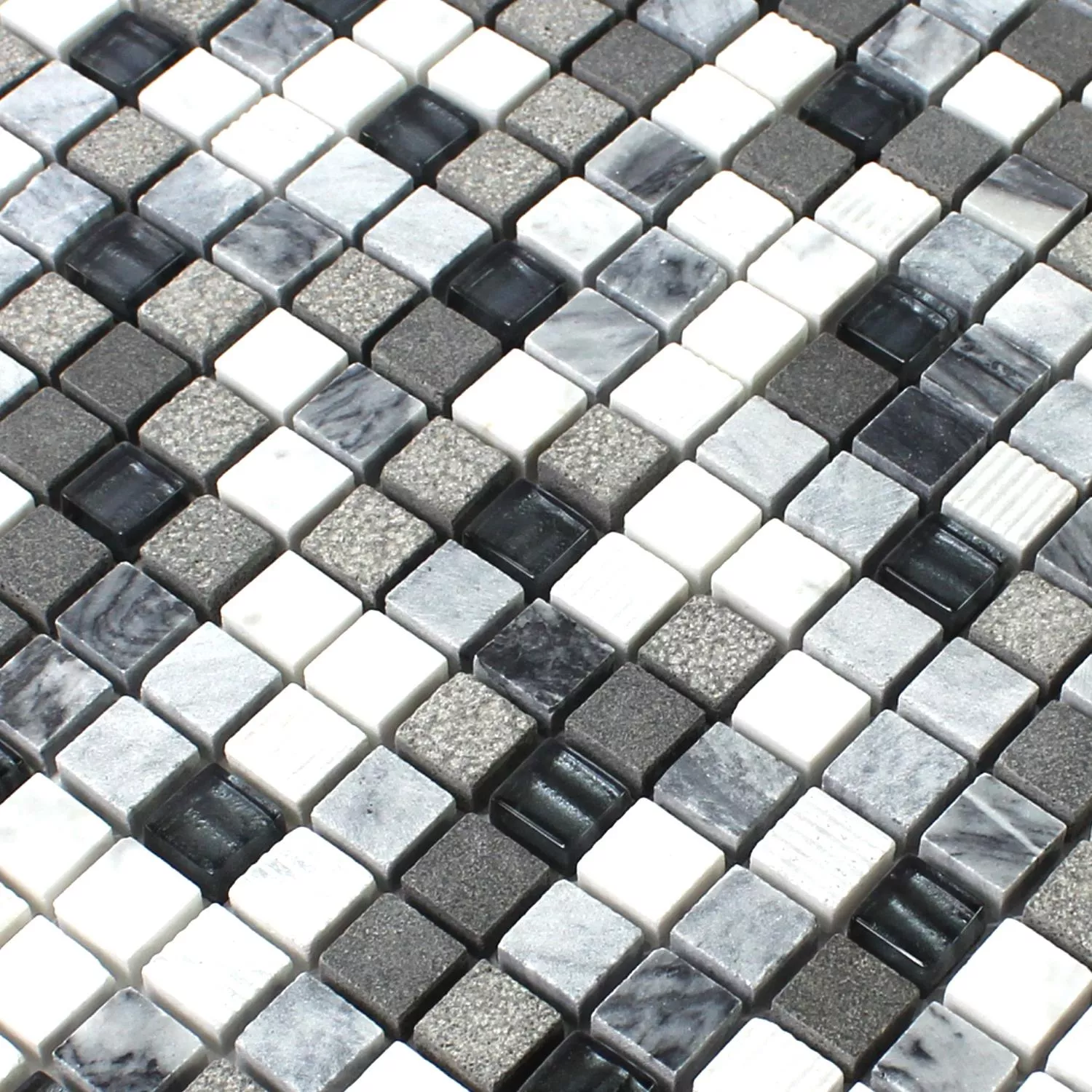 Mosaic Tiles Glass Natural Stone Kodiak Grey Mix