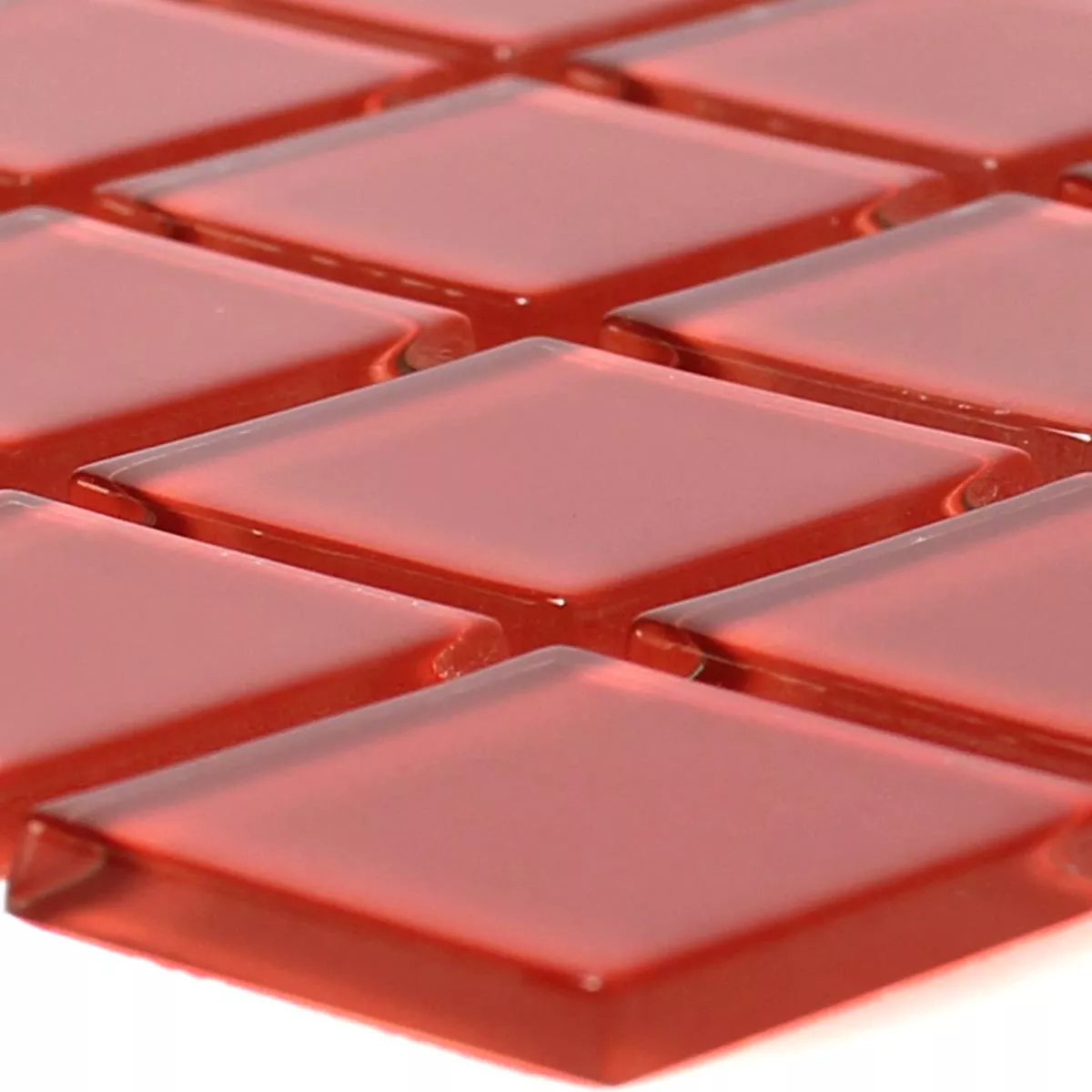 Sample Glass Mosaic Tiles Florida Red